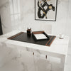 Walnut & Black Leather Desk Set, 3pc