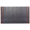 Walnut & Black Leather Desk Set, 3pc