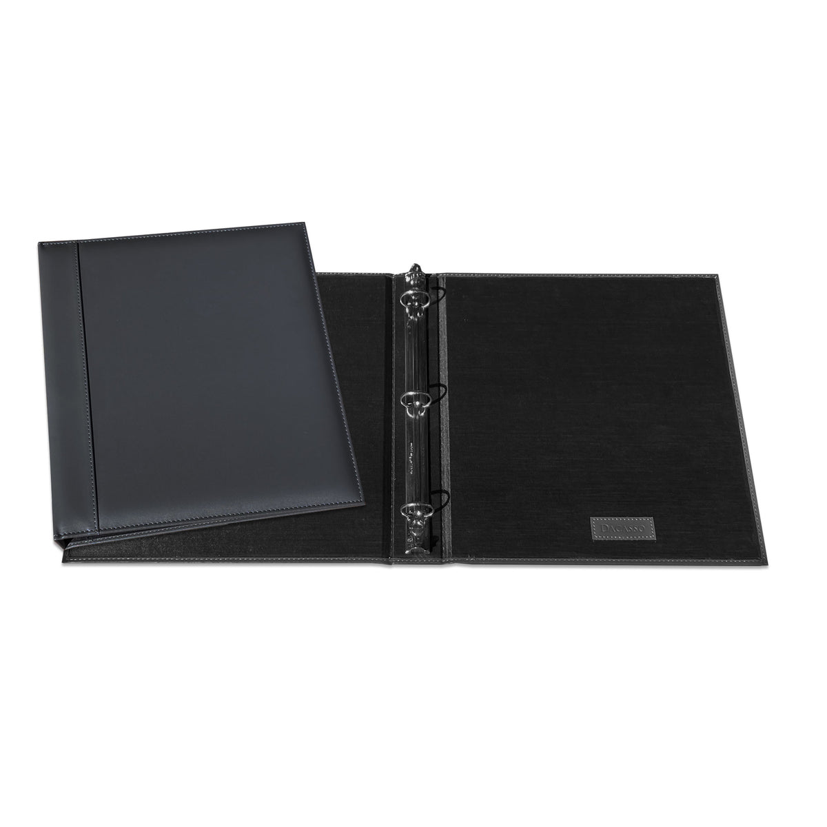 Black Top-Grain Leather 1 Ring Binder