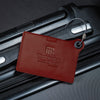 Travelers Envy Leather Luggage Tag with Metal Cable - Mocha