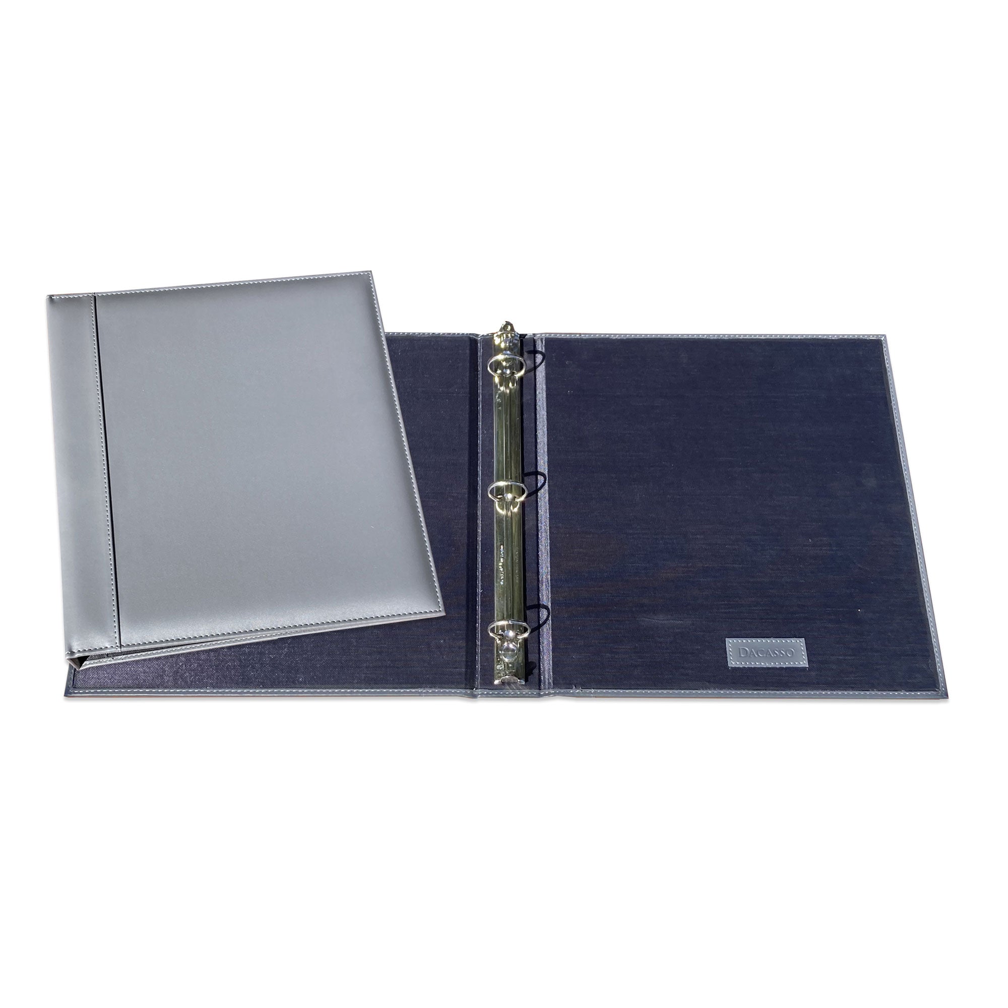 Gray Leatherette 1 Ring Binder