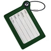 Travelers Envy Leather Luggage Tag with Metal Cable - Dark Green