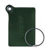 Travelers Envy Leather Luggage Tag with Metal Cable - Dark Green