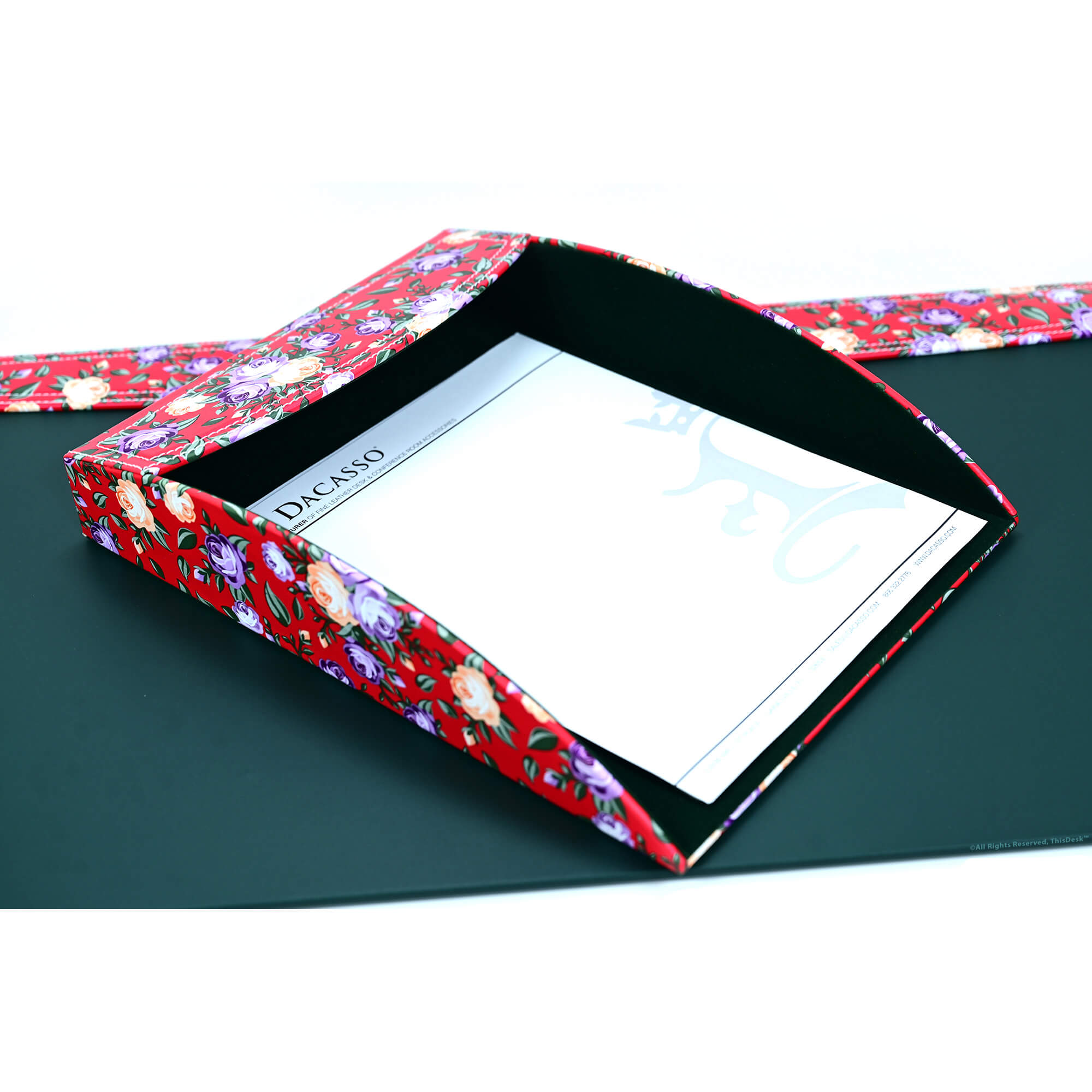Red Desk Accessory Set Home/Office 5pc Desk Accessory Set - Floral Red – The Elegant Office