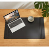 Black Leather Desk Pad, 34 x 20