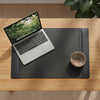 Black Leather Desk Pad, 25.5 x 17.25