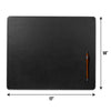 Black Leather Conference Table Pad, 17 x 14