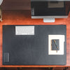 Black Leather 38" x 24" Desk Mat without Rails - CLEARANCE