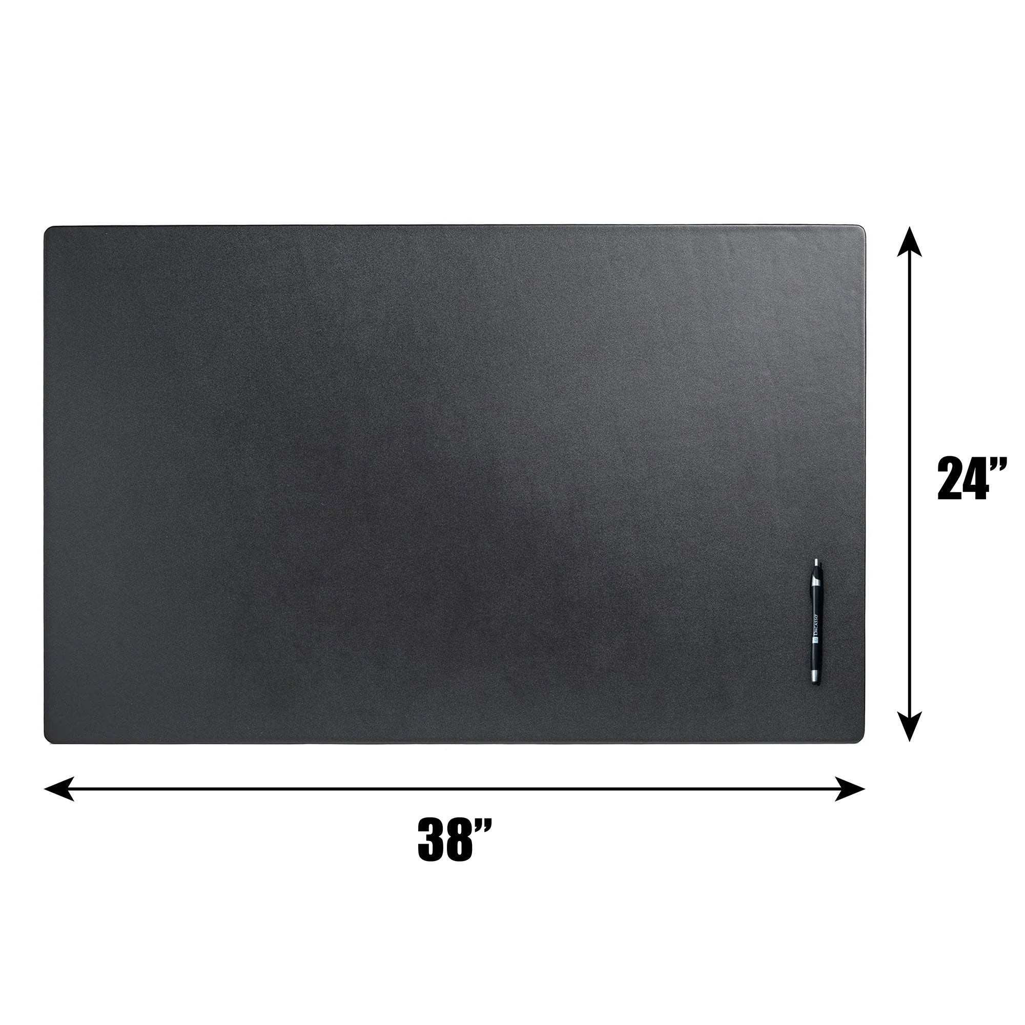 Black Leather Desk Pad w/out Rails, 38 x 24