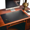 Black Leather Desk Pad w/out Rails, 34 x 20
