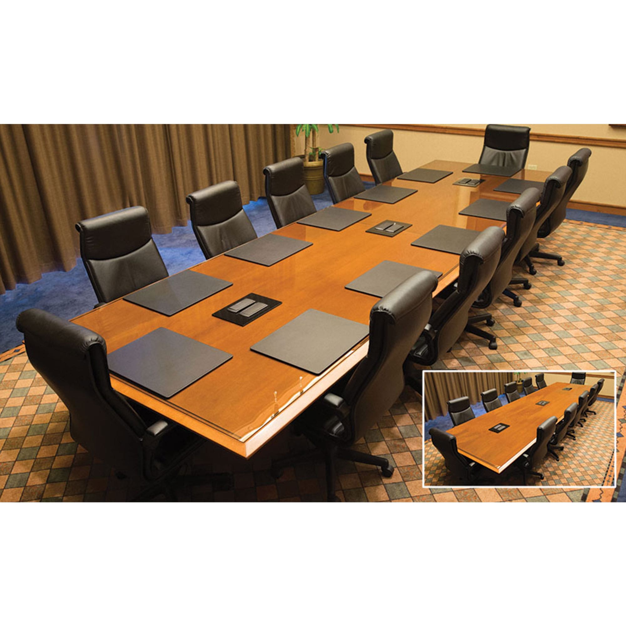 Black Leatherette Conference Table Pad, 17 x 14