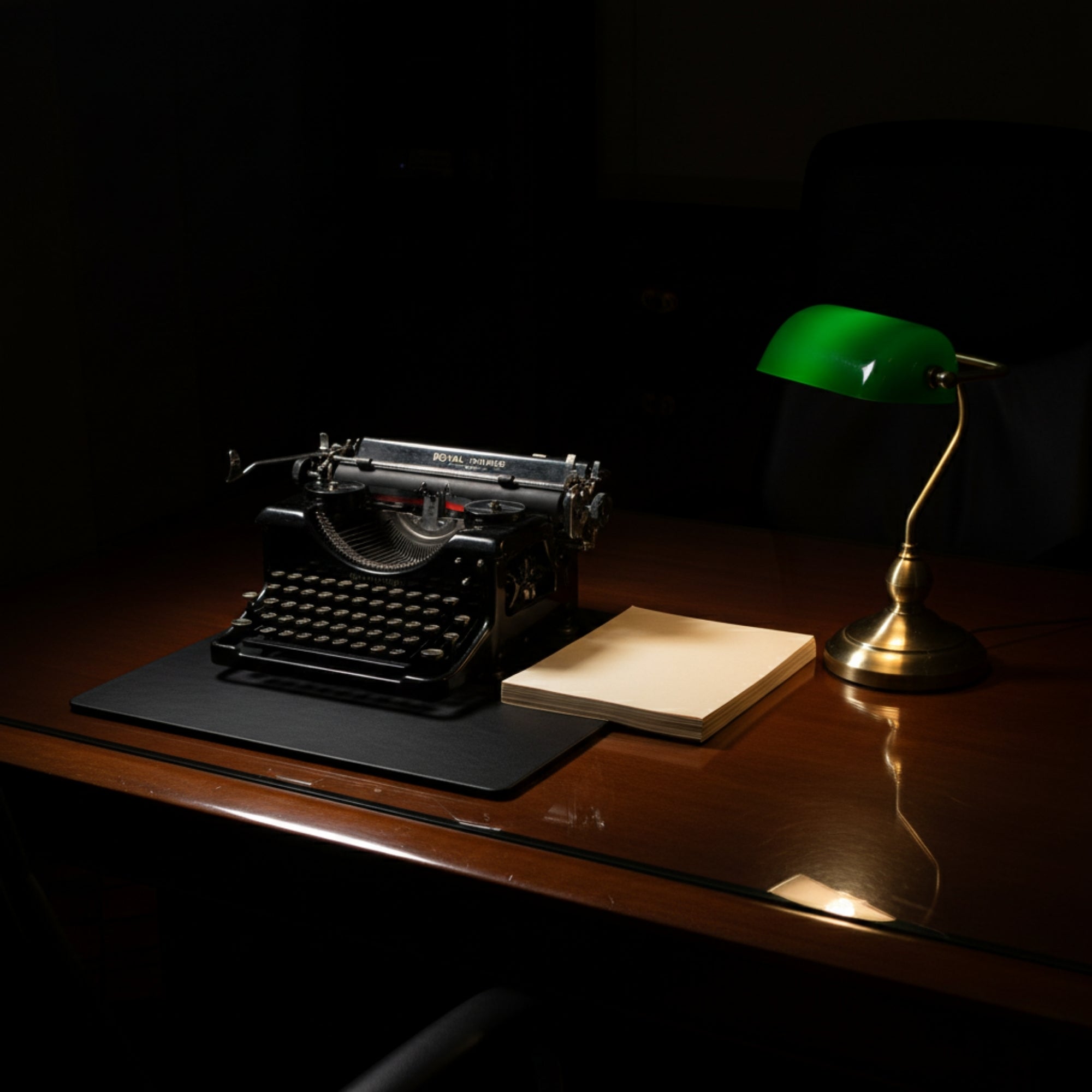 Black Leatherette Conference Table Pad, 17 x 14