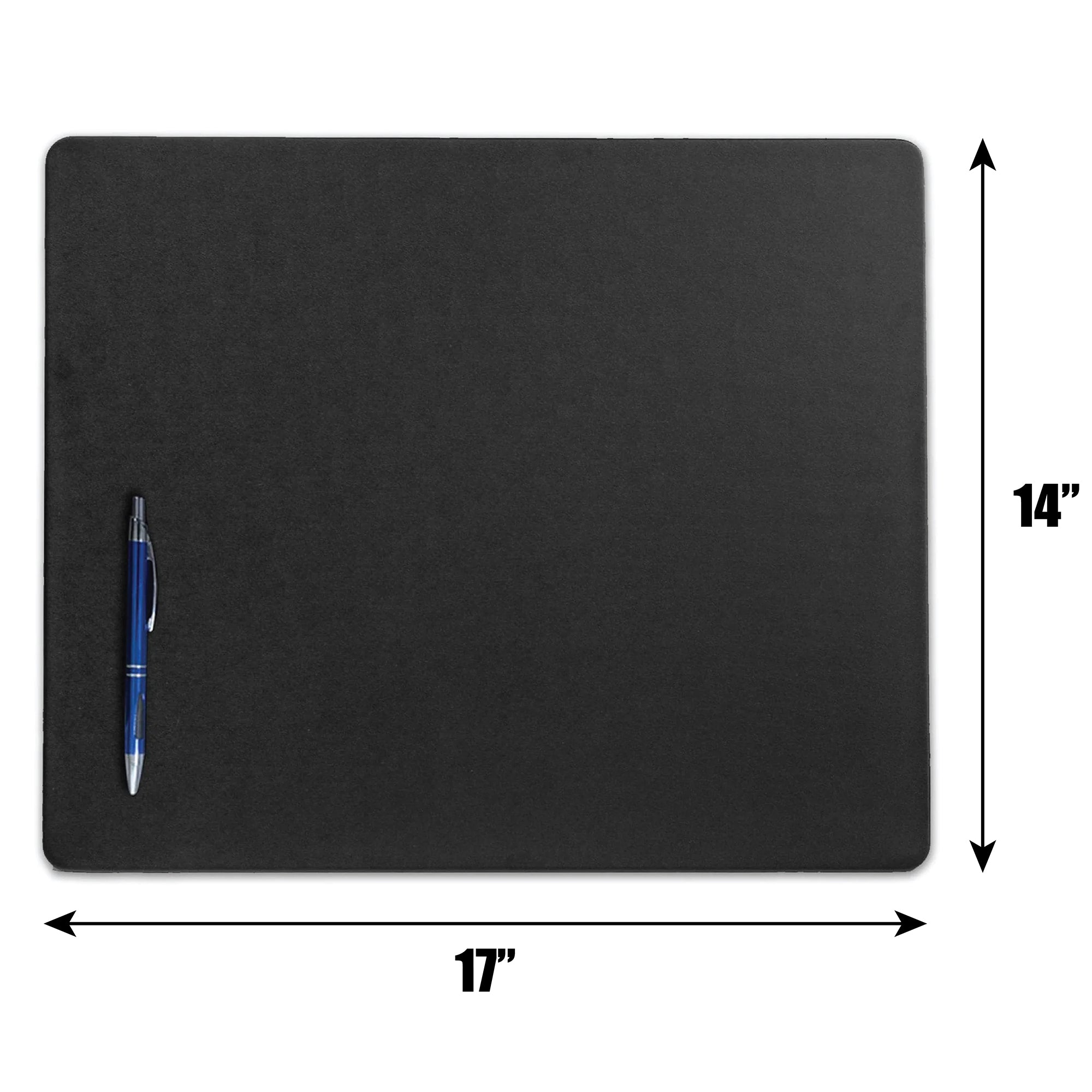 Black Leatherette Conference Table Pad, 17 x 14