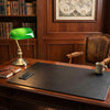 Classic Black Leather Desk Pad w/out Rails, 30 x 19