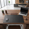 Classic Black Leather Desk Pad w/out Rails, 30 x 19