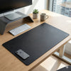 Classic Black Leather Desk Pad w/out Rails, 30 x 19