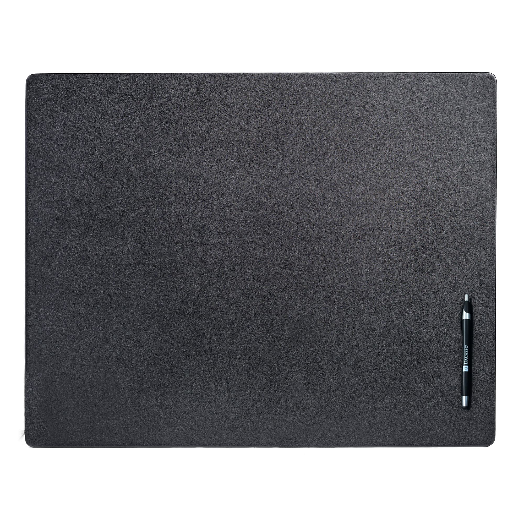 Classic Black Leather 24 x 19 Desk Mat without Rails
