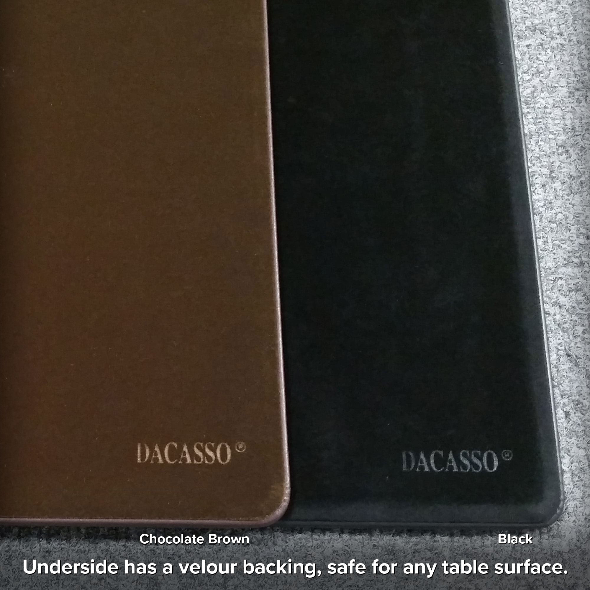 Classic Black Leather 24 x 19 Desk Mat without Rails