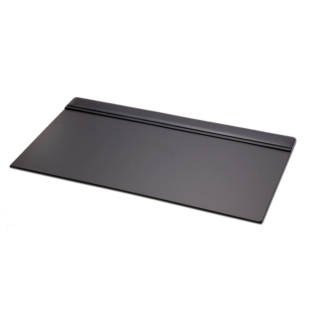 Classic Black Leather 34 X 20 Top-Rail Desk Pad