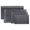 Classic Black Leather 34 X 20 Top-Rail Desk Pad