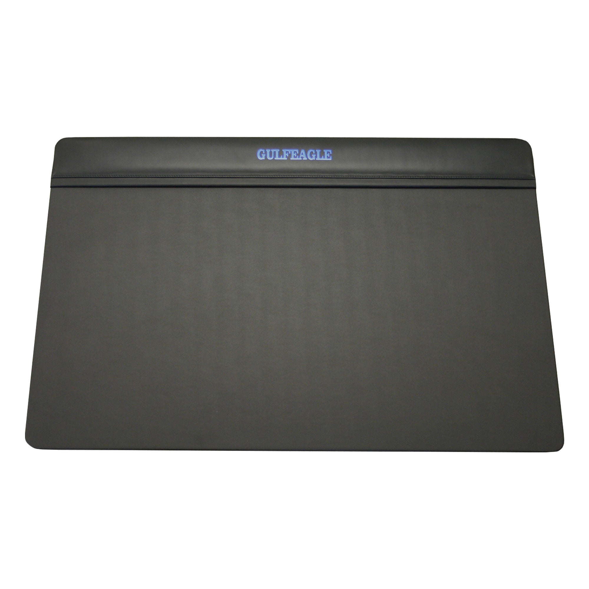 Classic Black Leather 34 X 20 Top-Rail Desk Pad