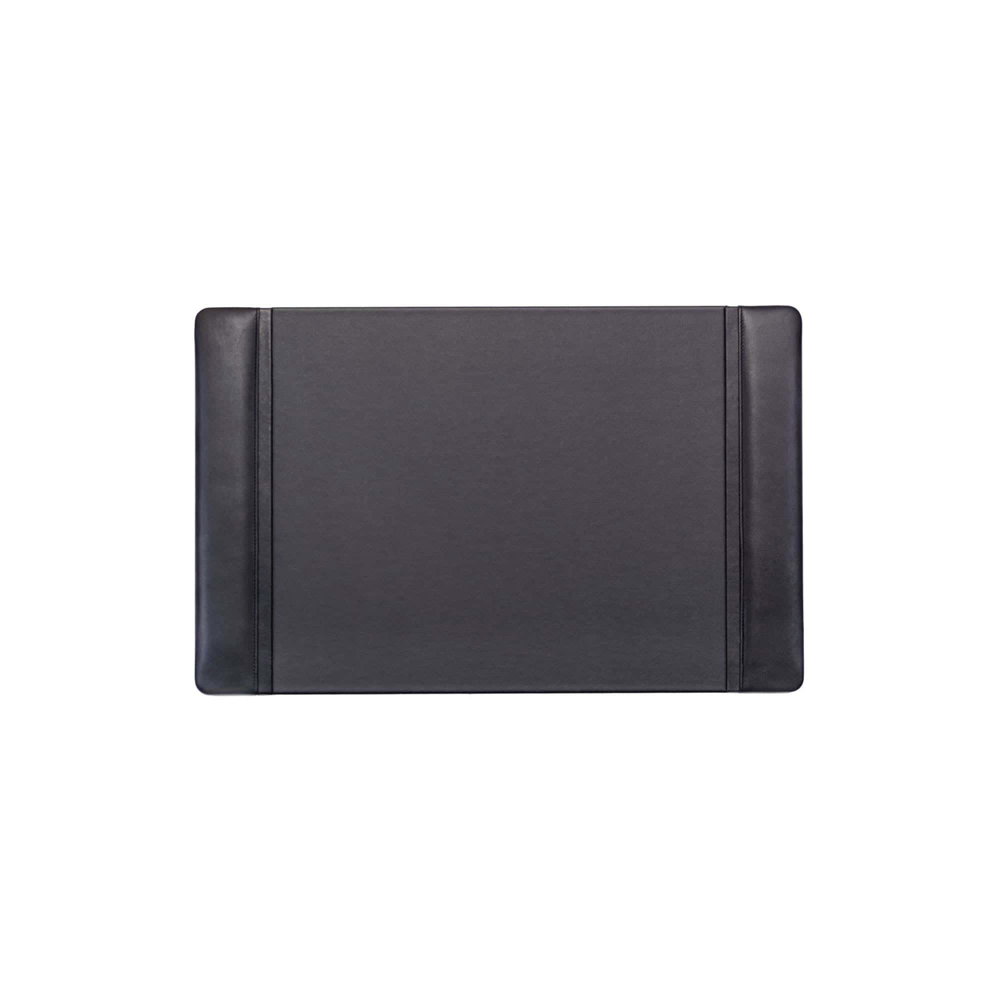 Black Leather 22 x 14 Side-Rail Desk Pad