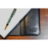 Black Leather 22 x 14 Side-Rail Desk Pad