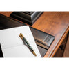 Black Leather 22 x 14 Side-Rail Desk Pad