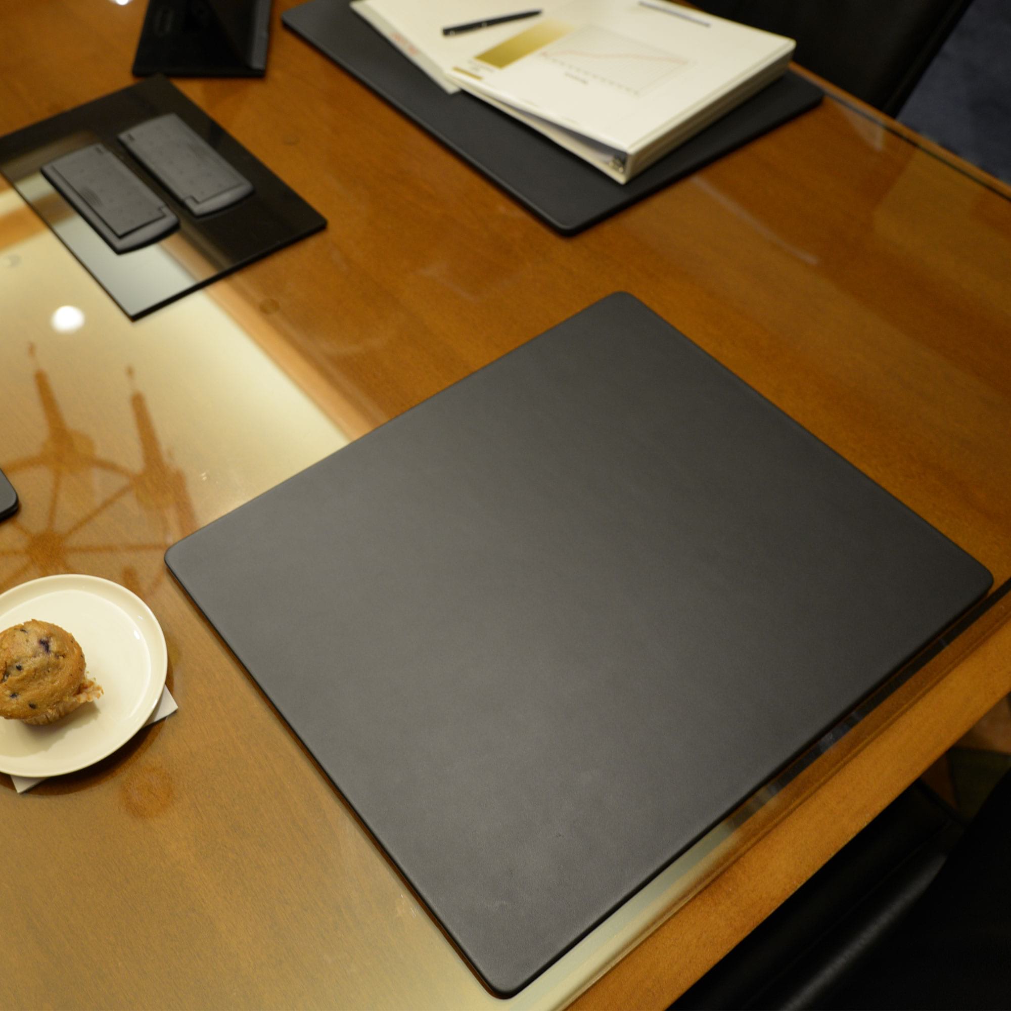 Black Leatherette Conference Table Pad, 20 x 16