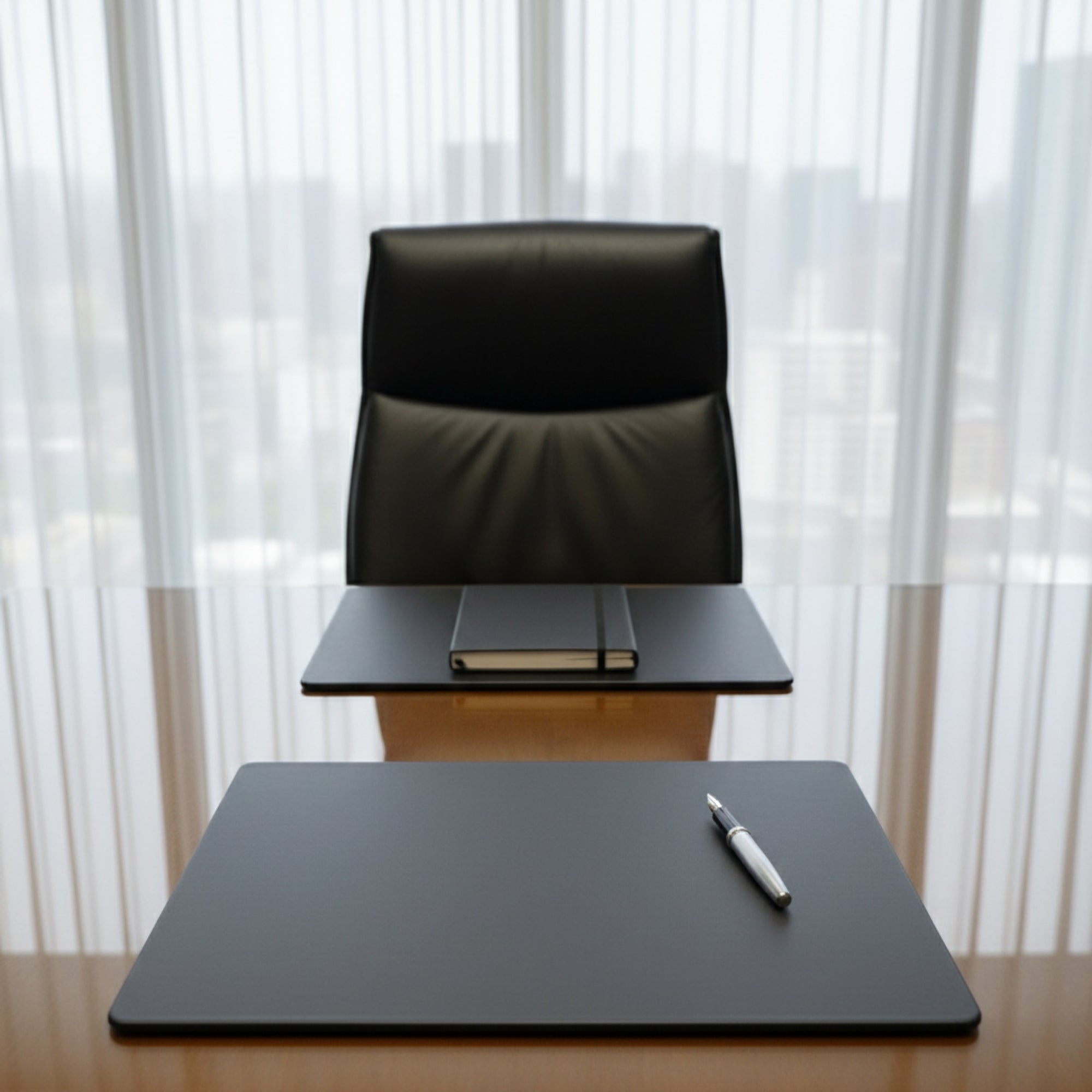 Black Leatherette Conference Table Pad, 20 x 16