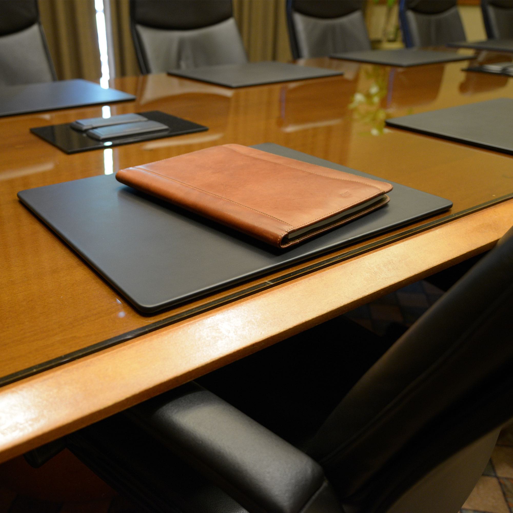 Black Leatherette Conference Table Pad, 20 x 16