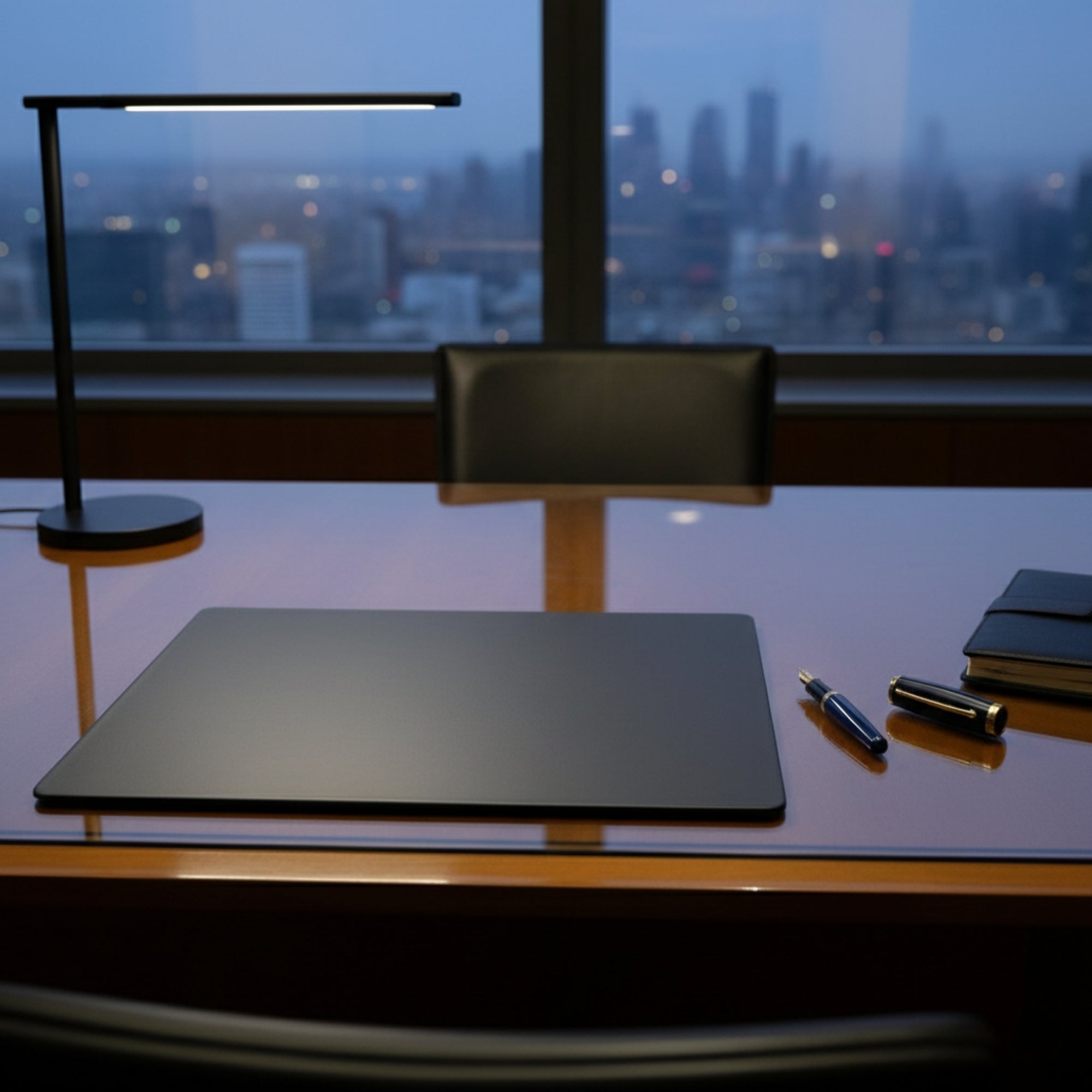 Black Leatherette Conference Table Pad, 20 x 16