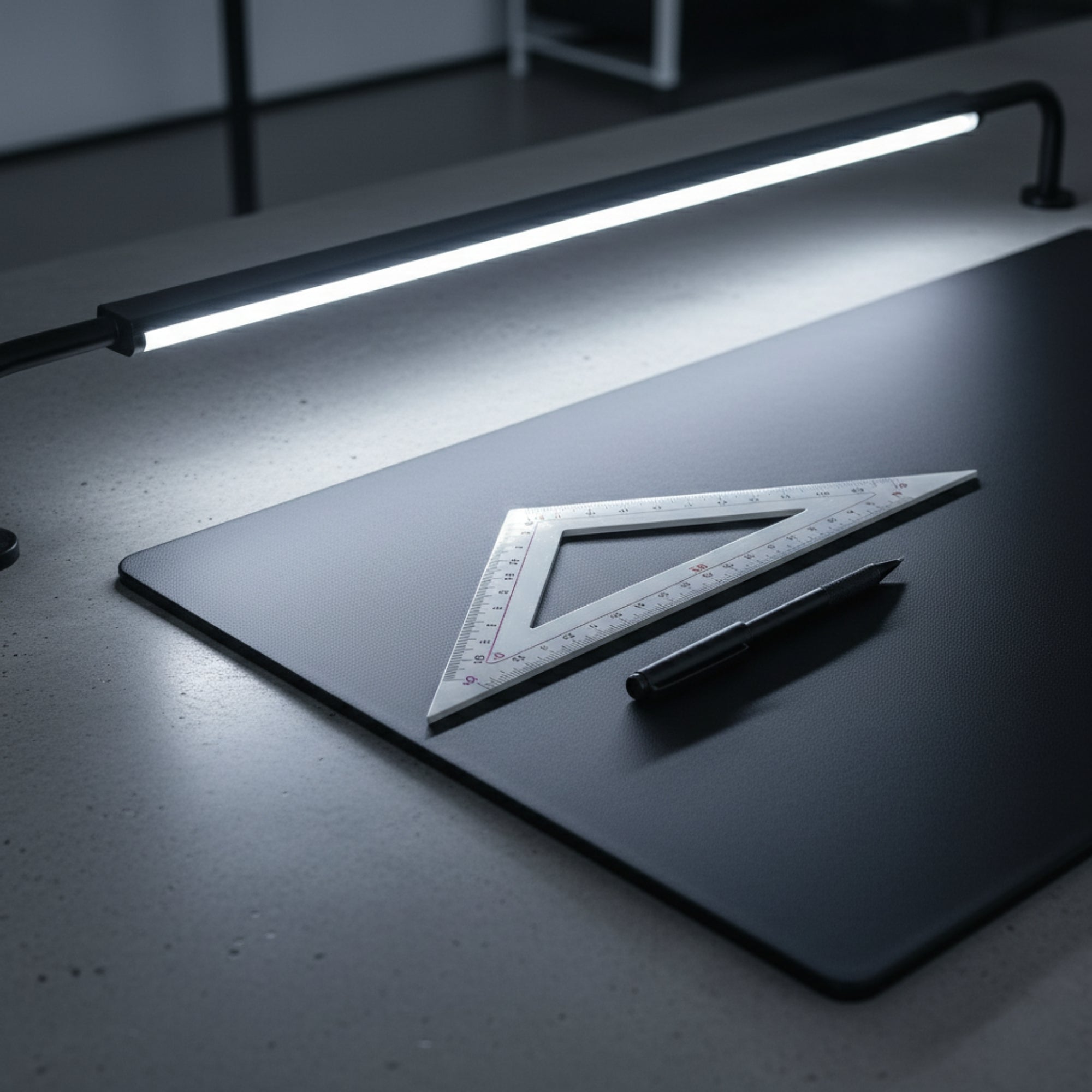 Black Leatherette Desk Pad w/out Rails, 34 x 20