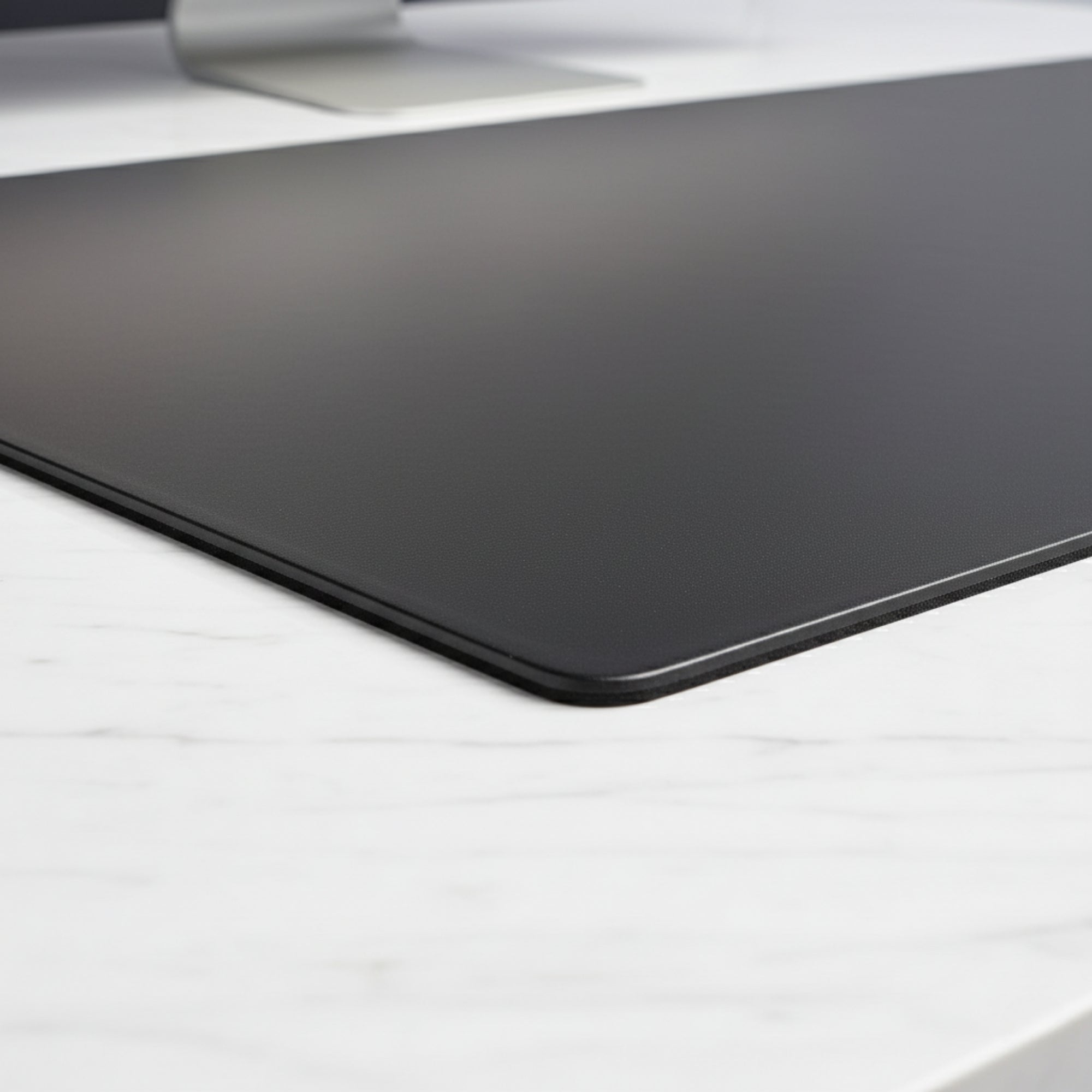Black Leatherette Desk Pad w/out Rails, 34 x 20