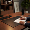 Black Leatherette Desk Pad w/out Rails, 30 x 19