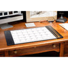 Black Leather Desk Pad w/ 2025 Calendar Insert, 25.5 x 17.25