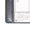 Black Leather Desk Pad w/ 2025 Calendar Insert, 25.5 x 17.25