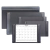 Black Leather Desk Pad w/ 2025 Calendar Insert, 25.5 x 17.25