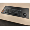 Classic Black Leather Keyboard/Mouse Desk Pad, 30 x 12.5