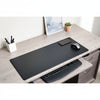 Black Leatherette Keyboard/Mouse Desk Pad, 30 x 12.5