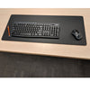 Black Leatherette Keyboard/Mouse Desk Pad, 30 x 12.5
