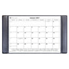 Black Leather Desk Pad w/ Calendar Insert, 34  x 20