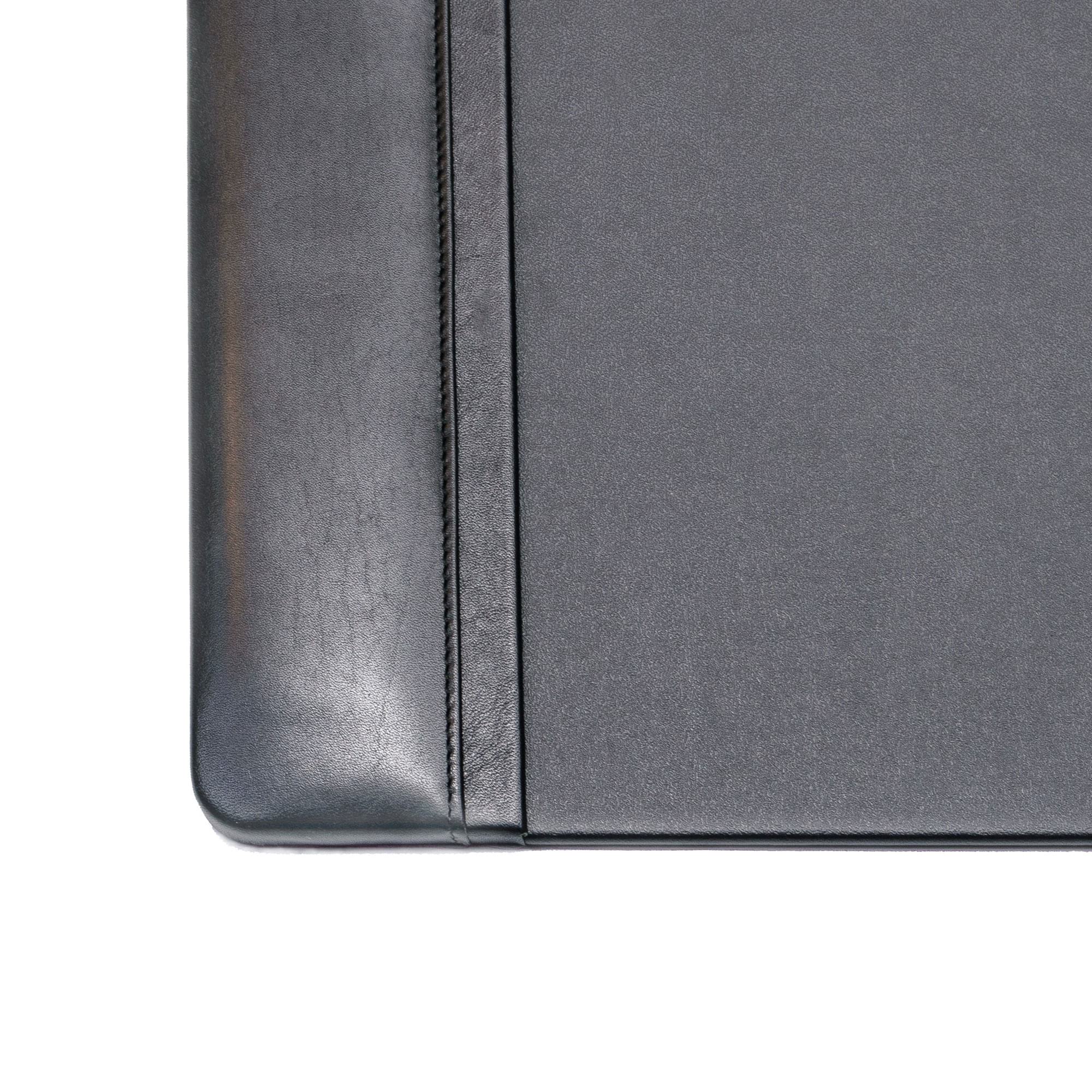 Black Leather Desk Pad w/ Calendar Insert, 34  x 20