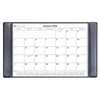 Black Leather Desk Pad w/ Calendar Insert, 34  x 20