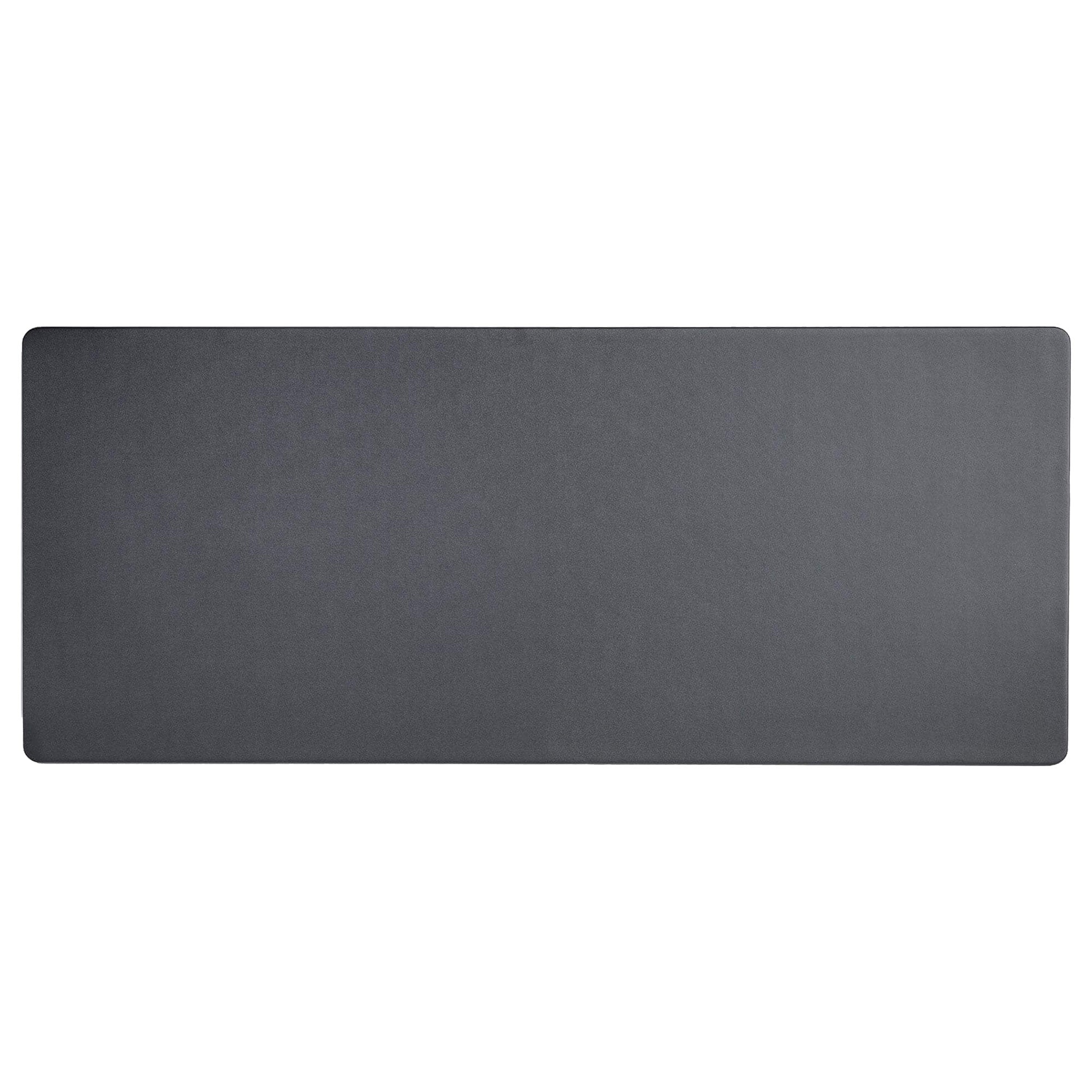 Black Leatherette 34 x 14 Keyboard/Mouse Desk Mat With Rubberized Enhanced Non-Slip Backing
