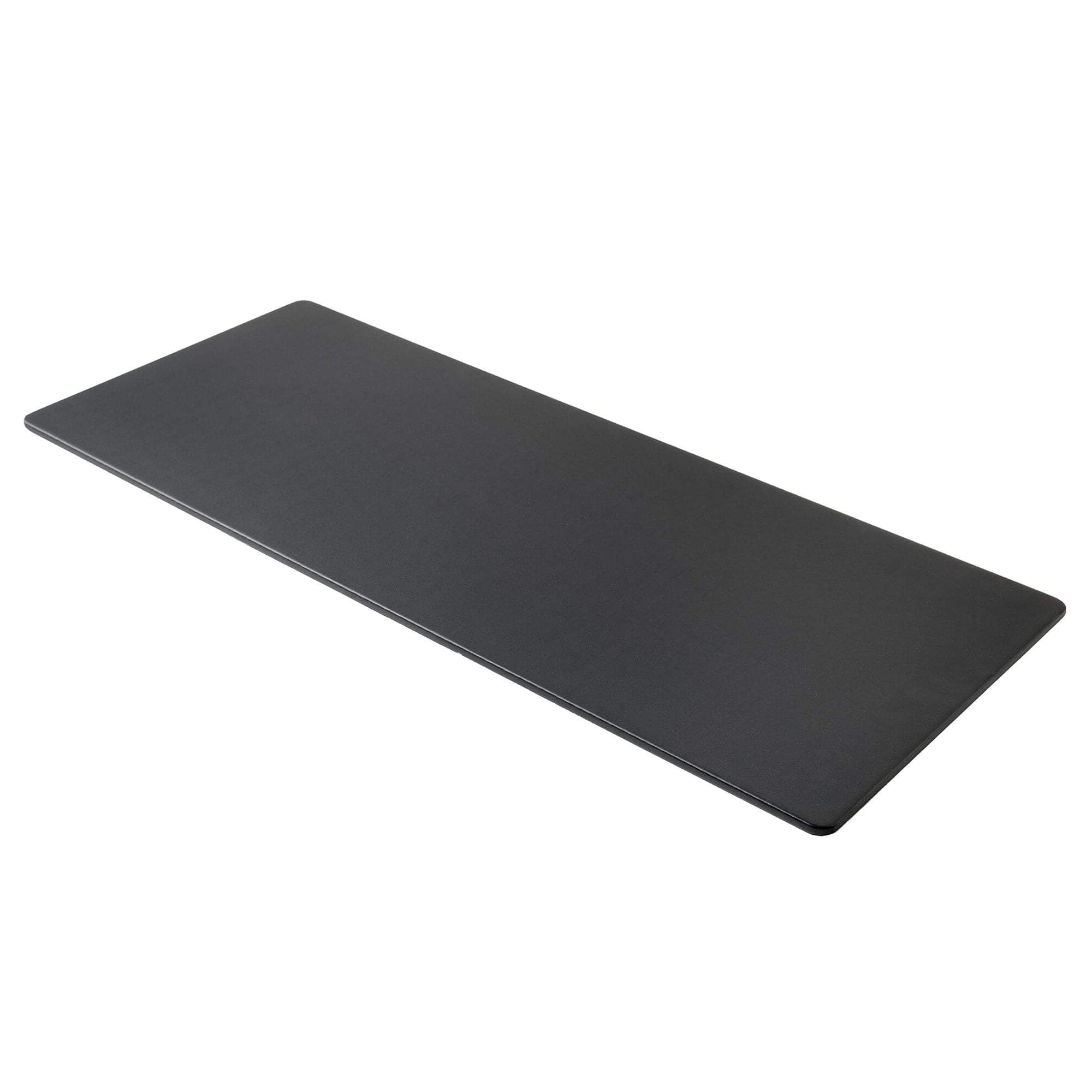 Black Leatherette 34 x 14 Keyboard/Mouse Desk Mat With Rubberized Enhanced Non-Slip Backing