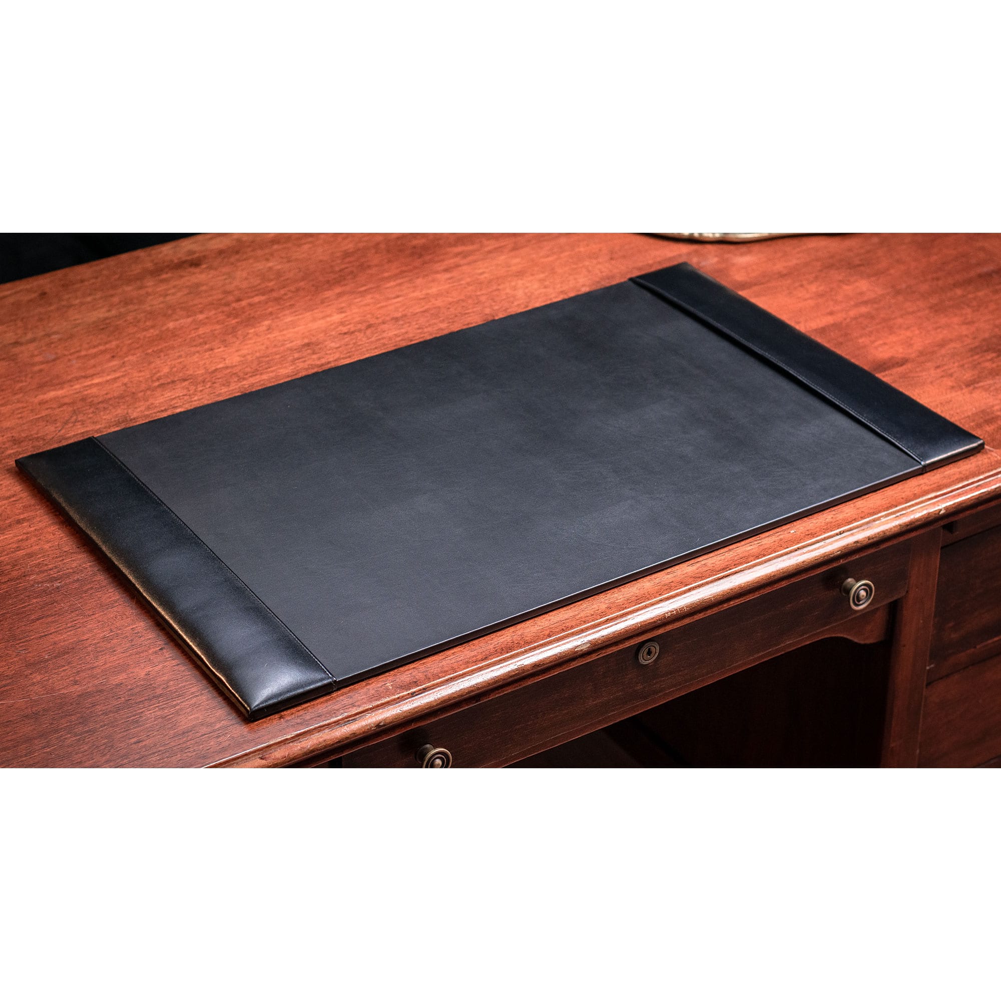Black Bonded Leather Desk Pad, 30 x 18