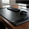 Black Bonded Leather Desk Pad, 30 x 18