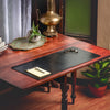 Black Bonded Leather No Core Rollable Desk Mat, 32 x 15
