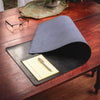 Black Bonded Leather No Core Rollable Desk Mat, 32 x 15